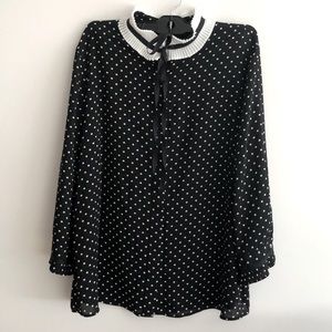 NWOT pleated Collar Blouse